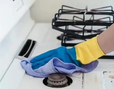 Sparkling clean kitchen after a house cleaning